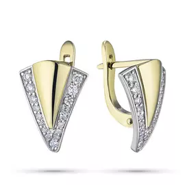 Серьги из комбинированного золота с бриллиантами э1001сг04201518