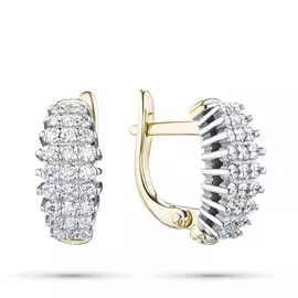 Серьги из комбинированного золота с бриллиантами э1001сг04210658