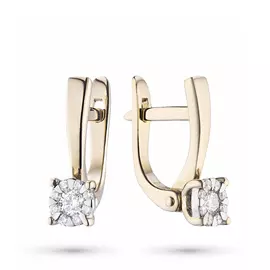 Серьги из комбинированного золота с бриллиантами э1001сг07176900