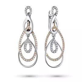 Серьги из комбинированного золота с бриллиантами э1001сг01203650