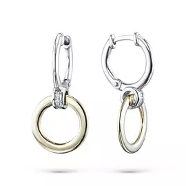 Серьги из комбинированного золота с бриллиантами э1001сг08200359