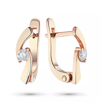 Серьги из красного золота с бриллиантами э0201сг05157200