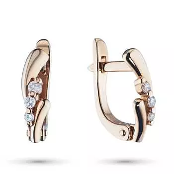 Серьги из красного золота с бриллиантами э0201сг02181800