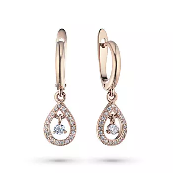 Серьги из красного золота с бриллиантами э0201сг06162900