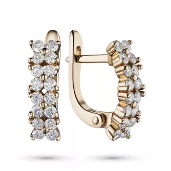 Серьги из красного золота с бриллиантами э0201сг07173700