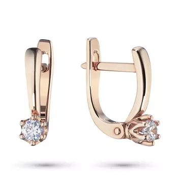Серьги из красного золота с бриллиантами э0201сг05171200