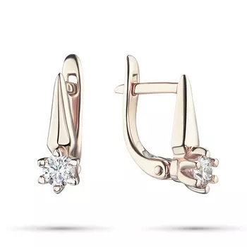 Серьги из красного золота с бриллиантами э0201сг04200743