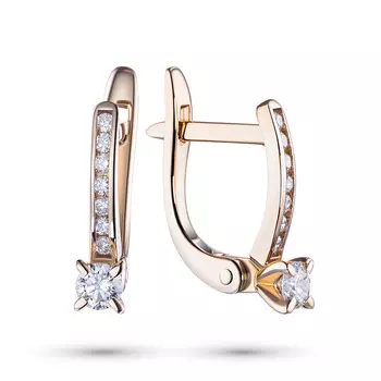 Серьги из красного золота с бриллиантами э0201сг04171400
