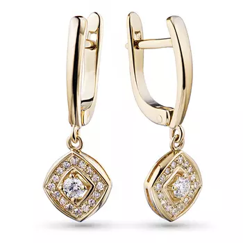 Серьги из красного золота с бриллиантами э0201сг04154700