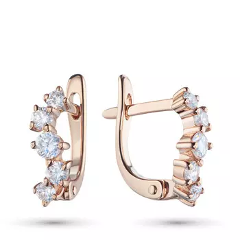 Серьги из красного золота с бриллиантами э0201сг10172900