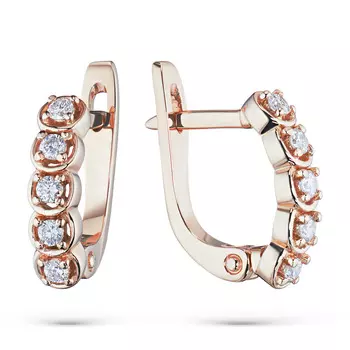 Серьги из красного золота с бриллиантами э0201сг05161000