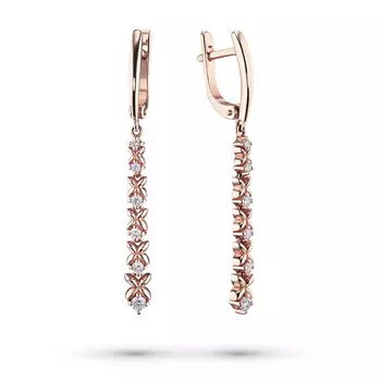 Серьги из красного золота с бриллиантами э0201сг02184200