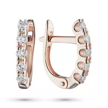 Серьги из красного золота с бриллиантами э0201сг02210103