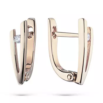 Серьги из красного золота с бриллиантами э0201сг05157300