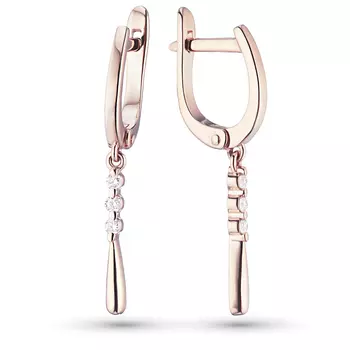 Серьги из красного золота с бриллиантами э0201сг03185100