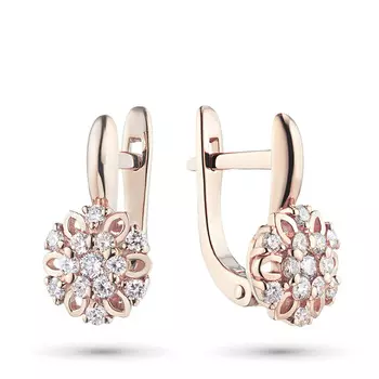 Серьги из красного золота с бриллиантами э0201сг10170800