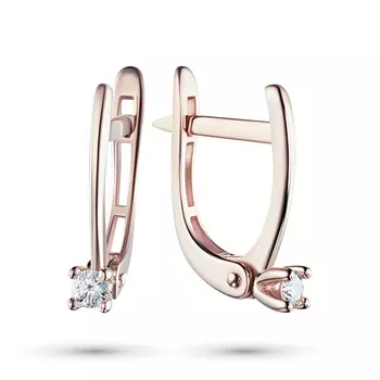 Серьги из красного золота с бриллиантами э0201сг10200130