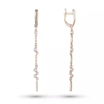 Серьги из красного золота с бриллиантами э0201сг10200656