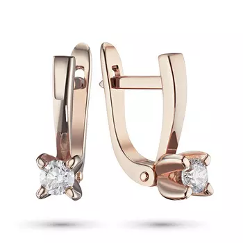 Серьги из красного золота с бриллиантами э0201сг04160800
