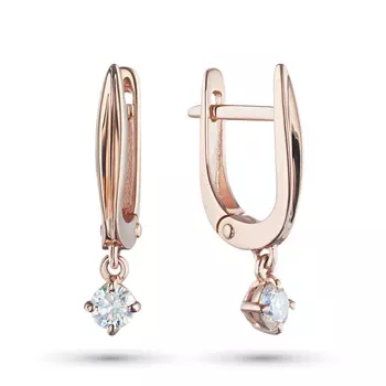 Серьги из красного золота с бриллиантами э0201сг07210752