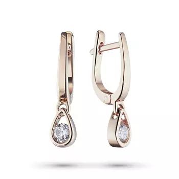 Серьги из красного золота с бриллиантами э0201сг07120600