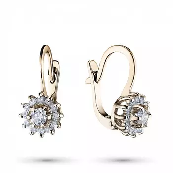 Серьги из красного золота с бриллиантами э0201сг04202942