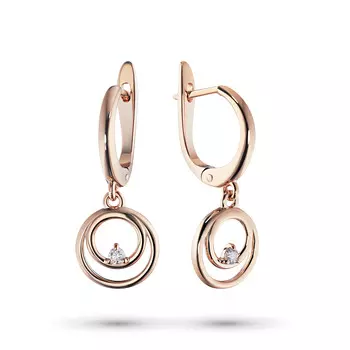 Серьги из красного золота с бриллиантами э0201сг10172800