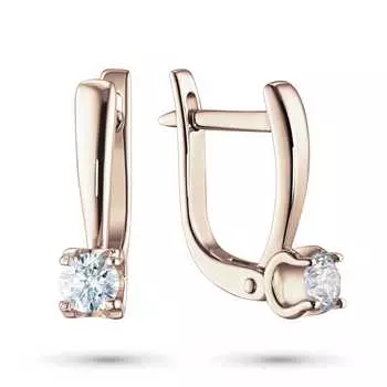 Серьги из красного золота с бриллиантами э0201сг06200855