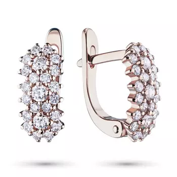 Серьги из красного золота с бриллиантами э0201сг10170100