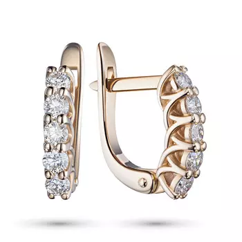Серьги из красного золота с бриллиантами э0201сг04171500