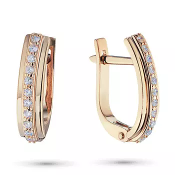 Серьги из красного золота с бриллиантами э0201сг10148800