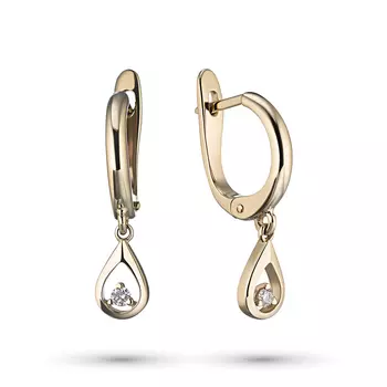 Серьги из красного золота с бриллиантами э0201сг03152300