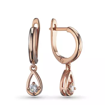 Серьги из красного золота с бриллиантами э0201сг01132700