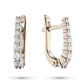 Серьги из красного золота с бриллиантами э0201сг04201605