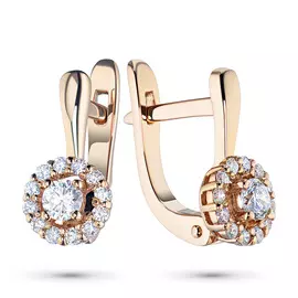 Серьги из красного золота с бриллиантами э0201сг02163200