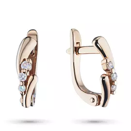 Серьги из красного золота с бриллиантами э0201сг02181800