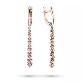 Серьги из красного золота с бриллиантами э0201сг02184200