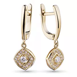 Серьги из красного золота с бриллиантами э0201сг04154700