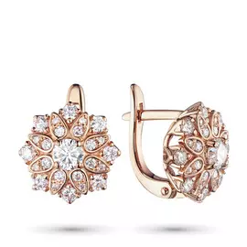 Серьги из красного золота с бриллиантами э0201сг04186100