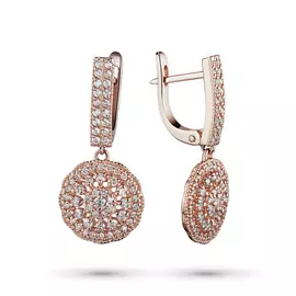 Серьги из красного золота с бриллиантами э0201сг04201495