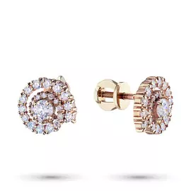 Серьги из красного золота с бриллиантами э0201сг04202323