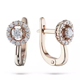 Серьги из красного золота с бриллиантами э0201сг04202642