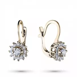 Серьги из красного золота с бриллиантами э0201сг04202942