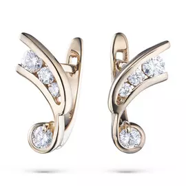 Серьги из красного золота с бриллиантами э0201сг05102000