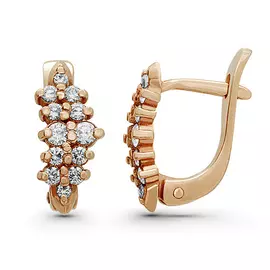 Серьги из красного золота с бриллиантами э0201сг05103100