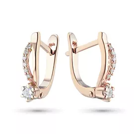 Серьги из красного золота с бриллиантами э0201сг05111600