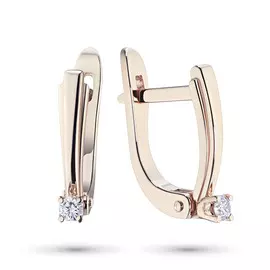 Серьги из красного золота с бриллиантами э0201сг05151800