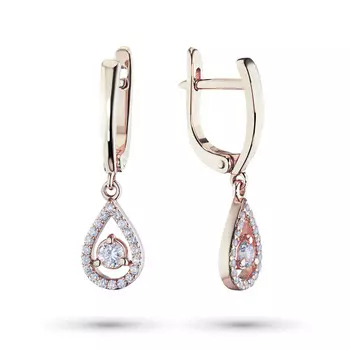 Серьги из красного золота с бриллиантами э0201сг06162800