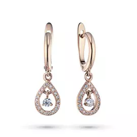 Серьги из красного золота с бриллиантами э0201сг06162900