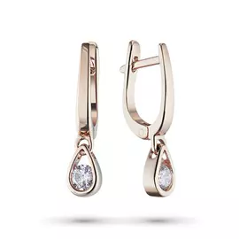 Серьги из красного золота с бриллиантами э0201сг07120600